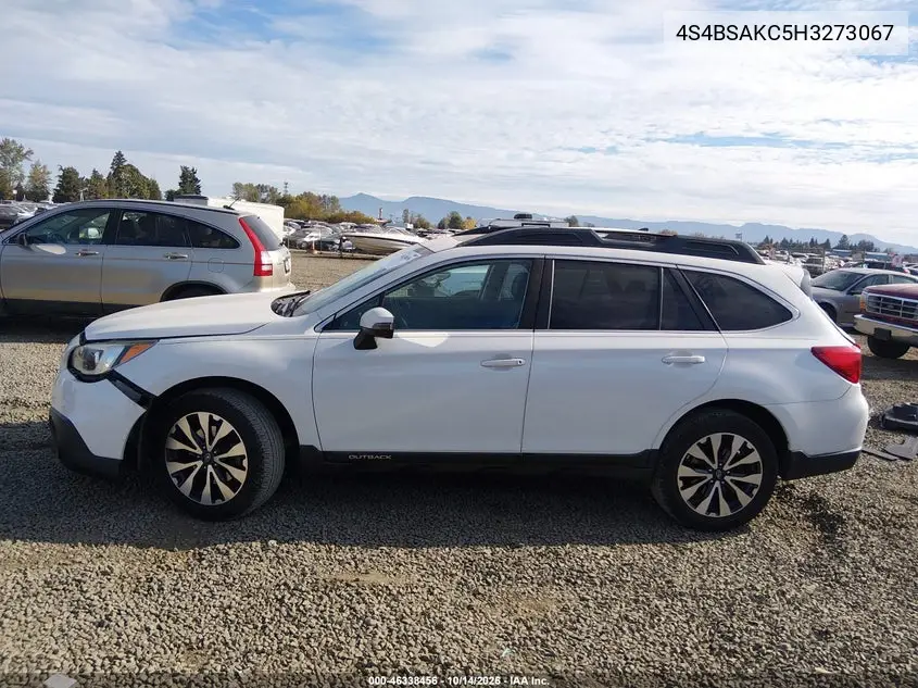 2017 SUBARU OUTBACK VIN 4S4BSAKC5H3273067 — фото 15