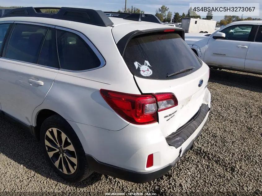 2017 SUBARU OUTBACK VIN 4S4BSAKC5H3273067 — фото 21