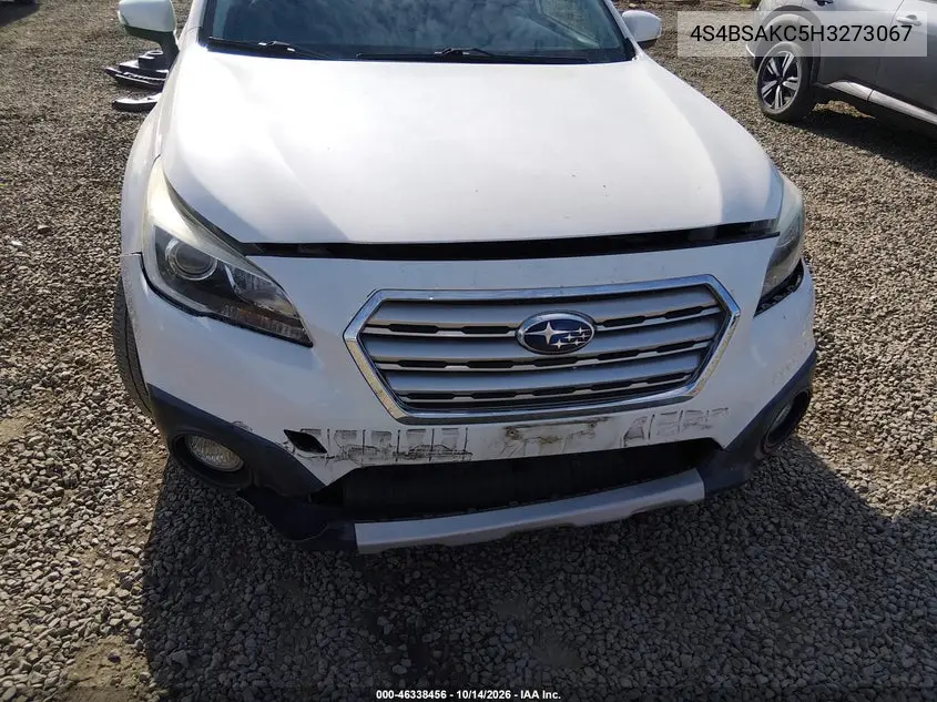 2017 SUBARU OUTBACK VIN 4S4BSAKC5H3273067 — фото 6