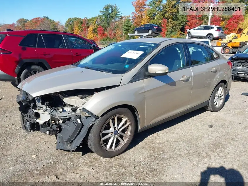2017 FORD FOCUS VIN 1FADP3F29HL288401 — фото 2