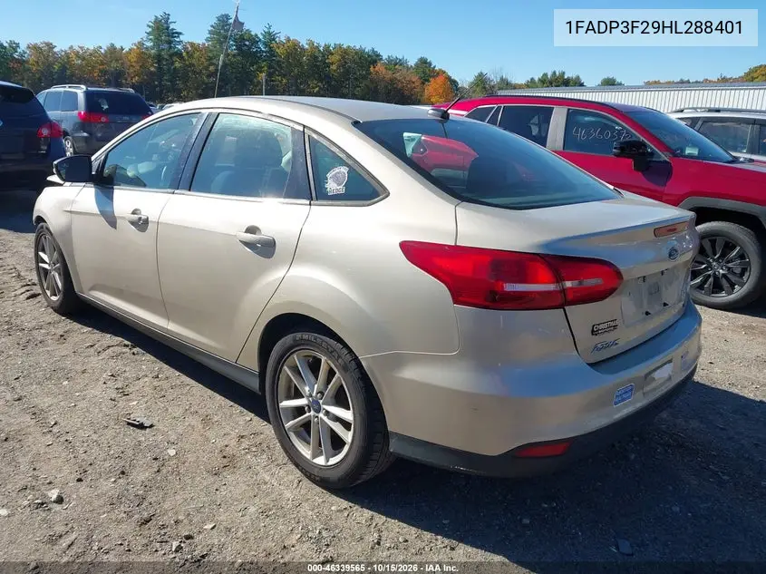2017 FORD FOCUS VIN 1FADP3F29HL288401 — фото 3