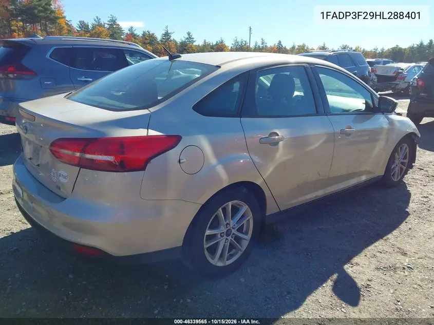 2017 FORD FOCUS VIN 1FADP3F29HL288401 — фото 4