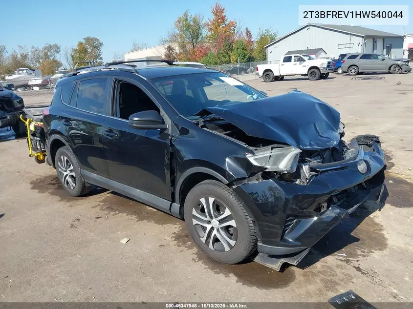 TOYOTA RAV 4 2017, VIN 2T3BFREV1HW540044