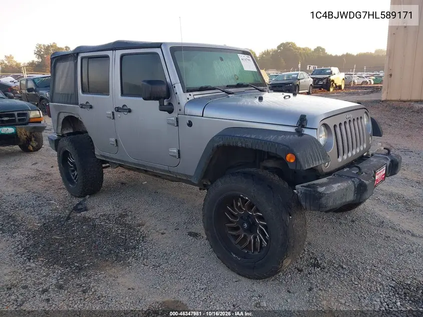 JEEP WRANGLER 2017, VIN 1C4BJWDG7HL589171