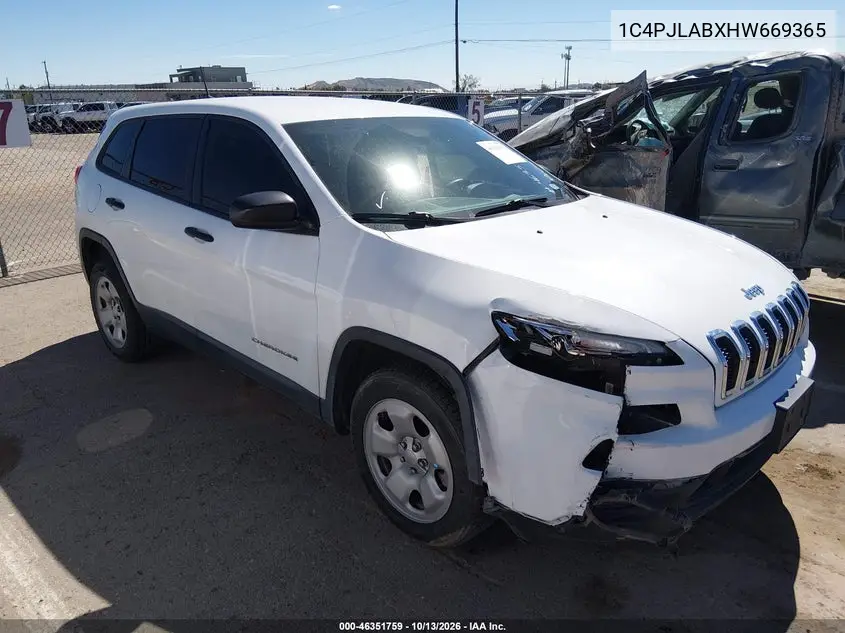 JEEP CHEROKEE 2017, VIN 1C4PJLABXHW669365
