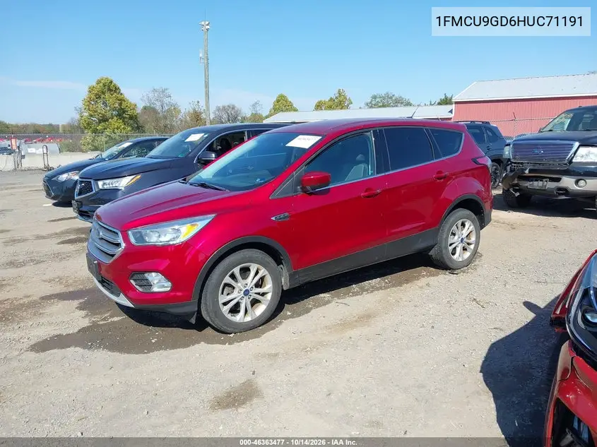 2017 FORD ESCAPE VIN 1FMCU9GD6HUC71191 — фото 2