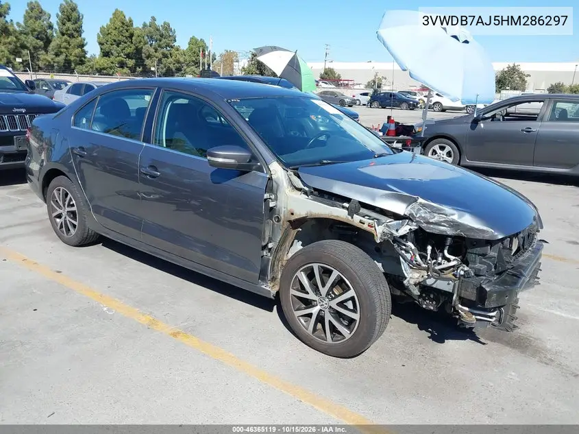 VOLKSWAGEN JETTA 2017, VIN 3VWDB7AJ5HM286297