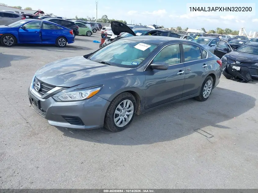 2017 NISSAN ALTIMA VIN 1N4AL3APXHN320200 — фото 2