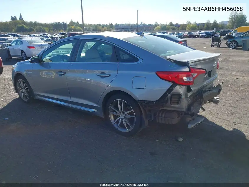2017 HYUNDAI SONATA VIN 5NPE34AB6HH456068 — фото 3