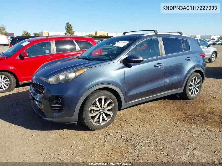 2017 KIA SPORTAGE VIN KNDPN3AC1H7227033 — фото 2