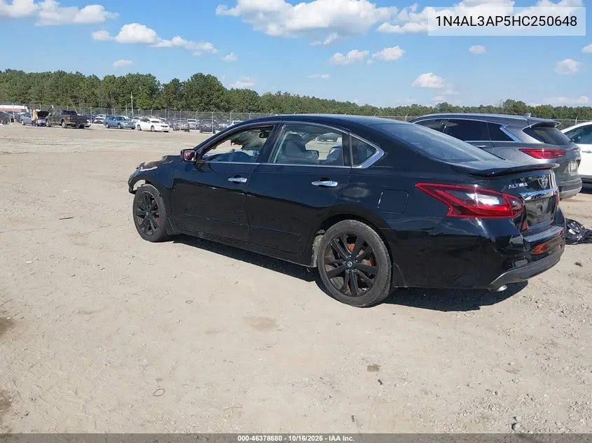 2017 NISSAN ALTIMA VIN 1N4AL3AP5HC250648 — фото 3