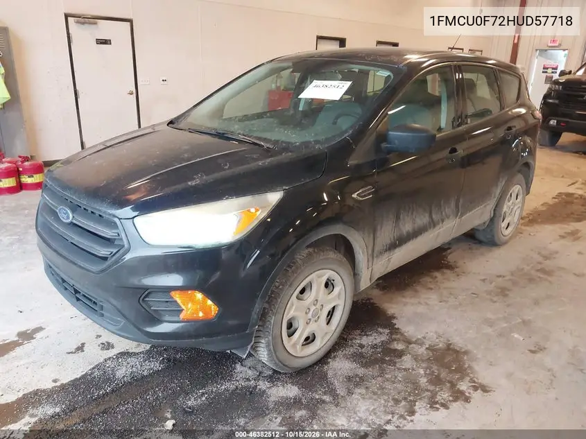 2017 FORD ESCAPE VIN 1FMCU0F72HUD57718 — фото 2