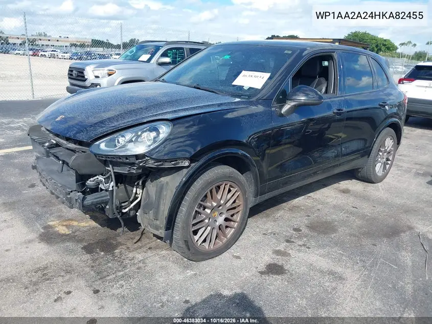 2017 PORSCHE CAYENNE VIN WP1AA2A24HKA82455 — фото 2