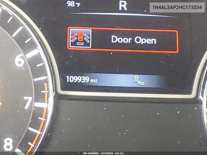 2017 NISSAN ALTIMA VIN 1N4AL3AP2HC173334 — фото 16