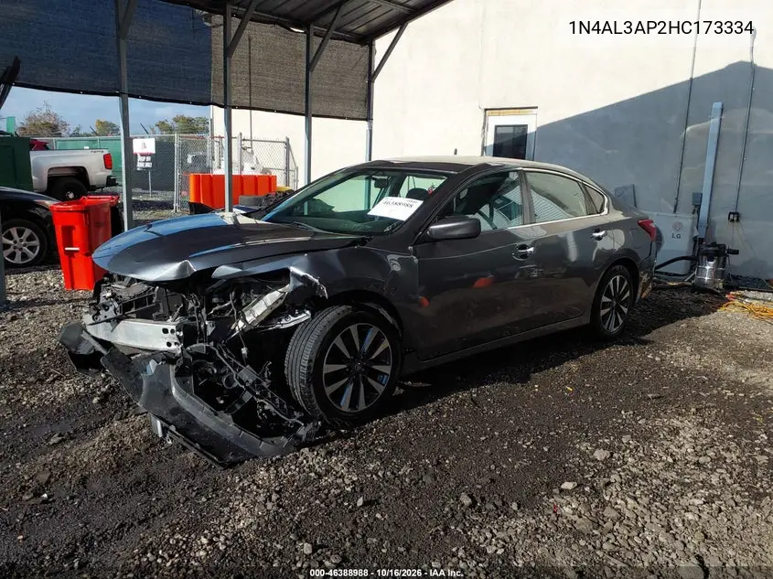 2017 NISSAN ALTIMA VIN 1N4AL3AP2HC173334 — фото 2