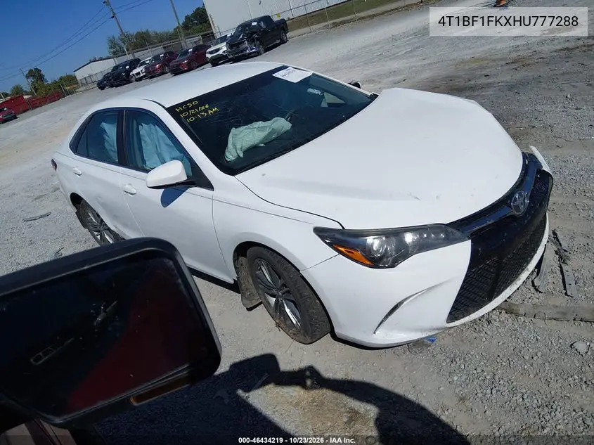 TOYOTA CAMRY 2017, VIN 4T1BF1FKXHU777288