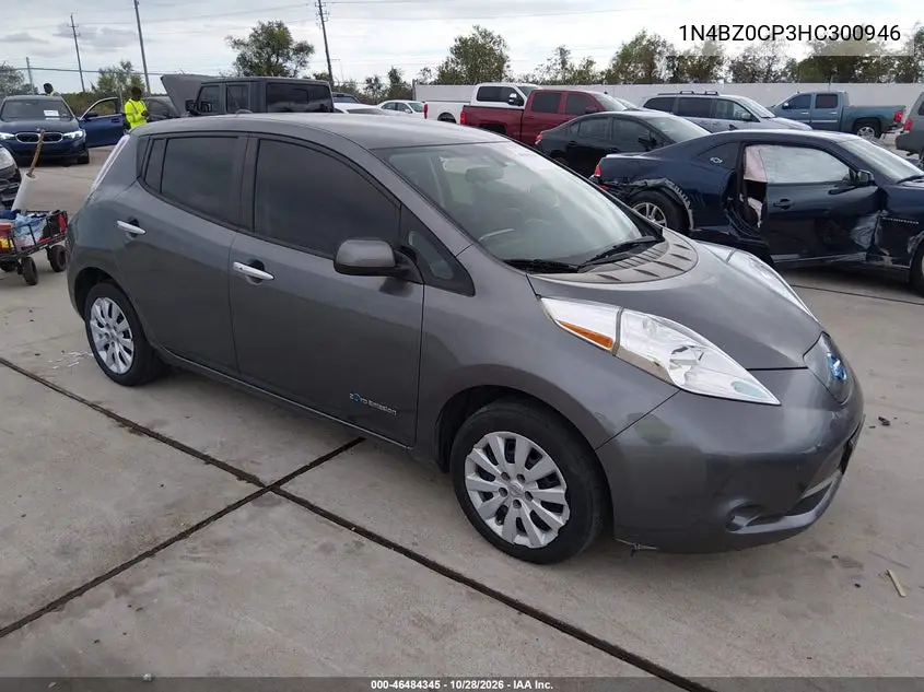 NISSAN LEAF 2017, VIN 1N4BZ0CP3HC300946