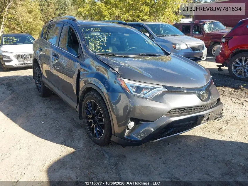 TOYOTA RAV 4 2018, VIN 2T3JFREV8JW781634