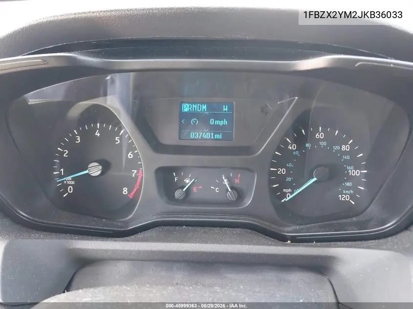 2018 FORD TRANSIT VIN 1FBZX2YM2JKB36033 — фото 7