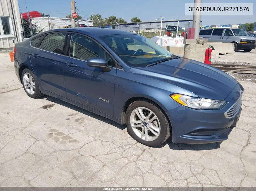 FORD FUSION 2018, VIN 3FA6P0UUXJR271576