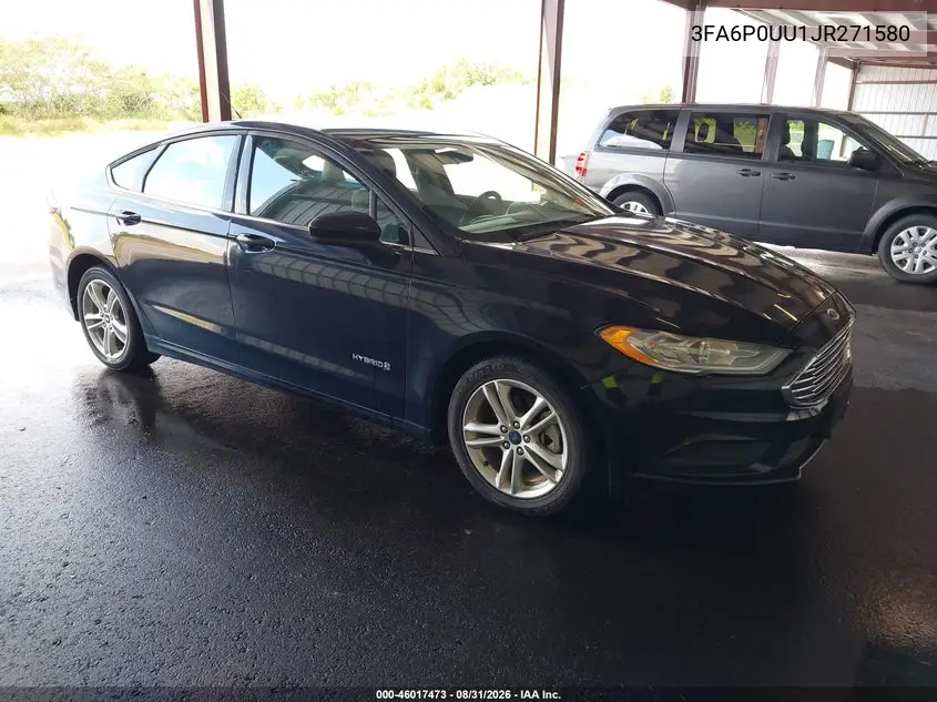 FORD FUSION 2018, VIN 3FA6P0UU1JR271580