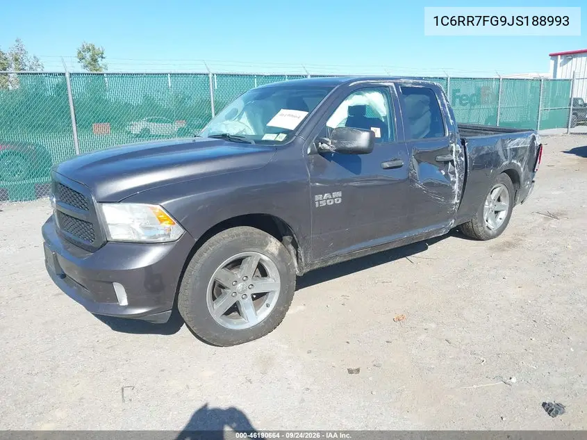 2018 RAM 1500 VIN 1C6RR7FG9JS188993 — фото 2