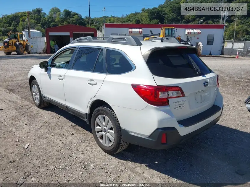 2018 SUBARU OUTBACK VIN 4S4BSAHC8J3203737 — фото 3