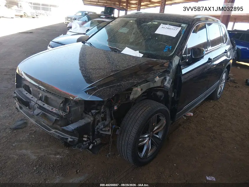 2018 VOLKSWAGEN TIGUAN VIN 3VV5B7AX1JM032895 — фото 2