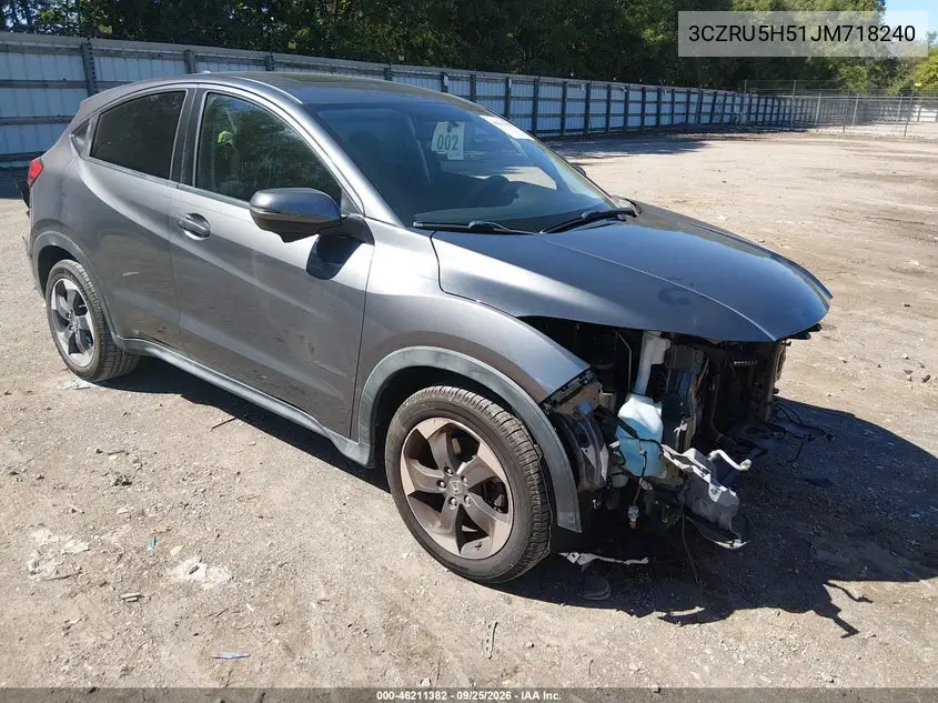 HONDA HR-V 2018, VIN 3CZRU5H51JM718240