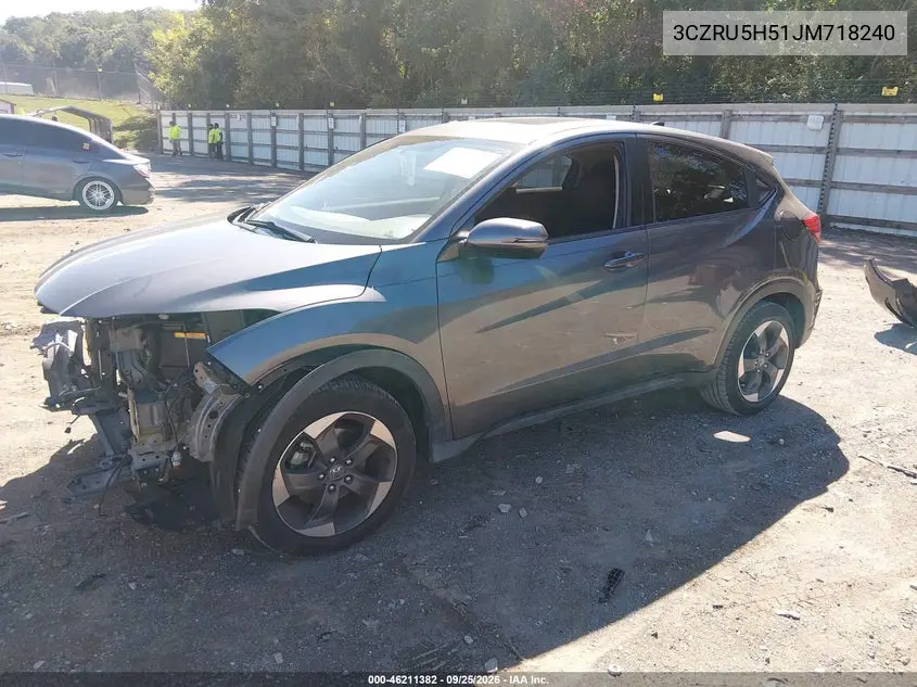 2018 HONDA HR-V VIN 3CZRU5H51JM718240 — фото 2