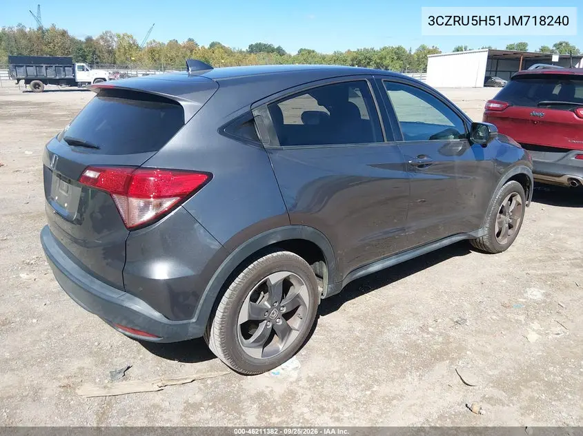 2018 HONDA HR-V VIN 3CZRU5H51JM718240 — фото 4