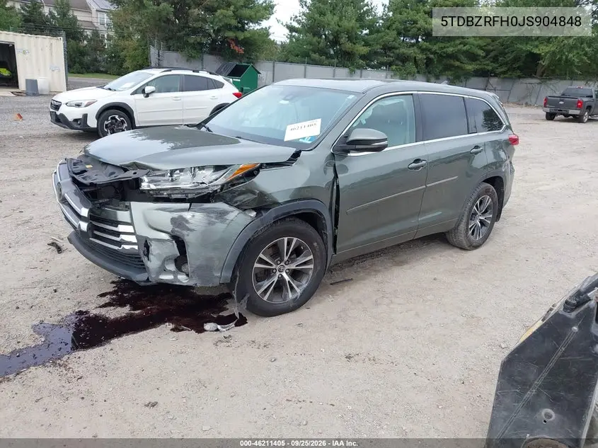 2018 TOYOTA HIGHLANDER VIN 5TDBZRFH0JS904848 — фото 2