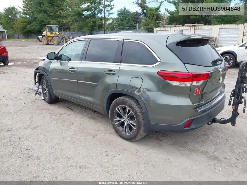 2018 TOYOTA HIGHLANDER VIN 5TDBZRFH0JS904848 — фото 3