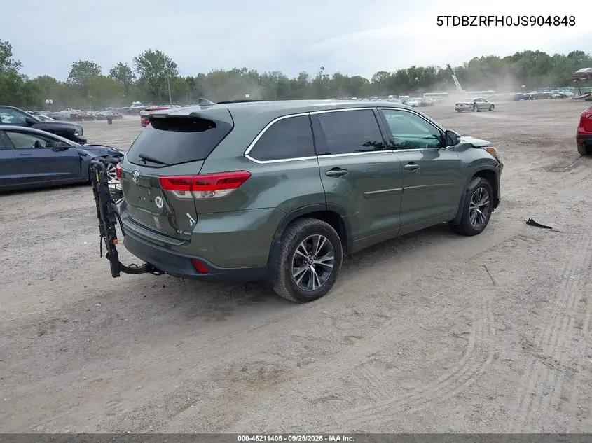 2018 TOYOTA HIGHLANDER VIN 5TDBZRFH0JS904848 — фото 4