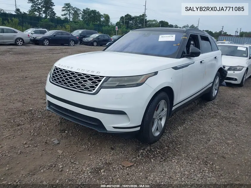 2018 LAND ROVER RANGE ROVER VELAR VIN SALYB2RX0JA771085 — фото 2