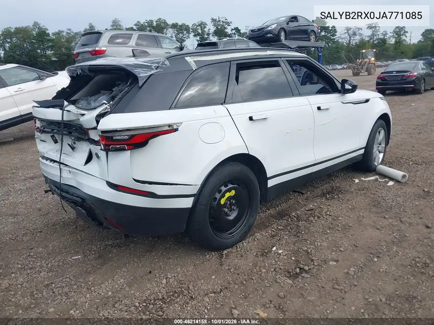 2018 LAND ROVER RANGE ROVER VELAR VIN SALYB2RX0JA771085 — фото 4