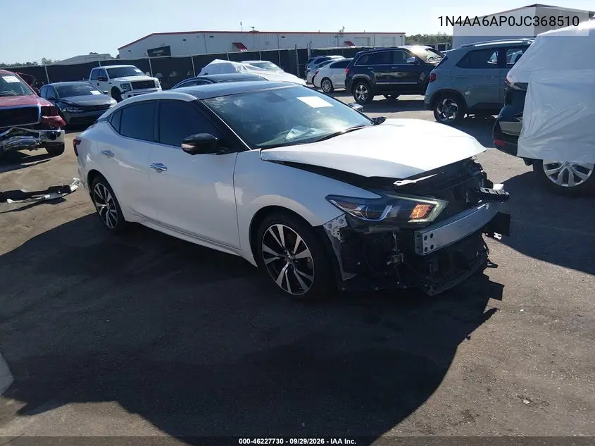 NISSAN MAXIMA 2018, VIN 1N4AA6AP0JC368510
