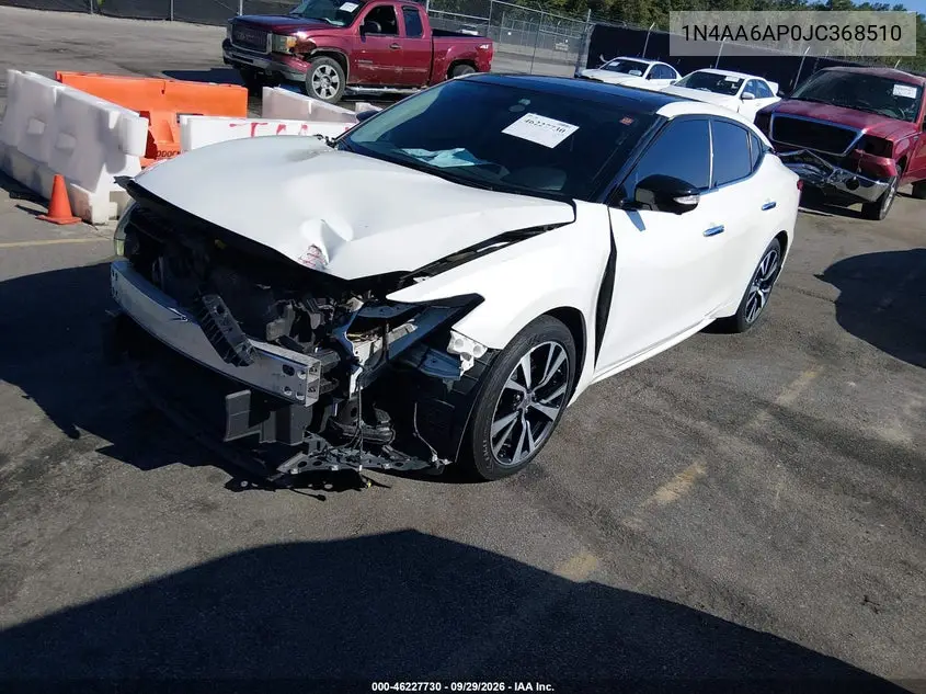2018 NISSAN MAXIMA VIN 1N4AA6AP0JC368510 — фото 2