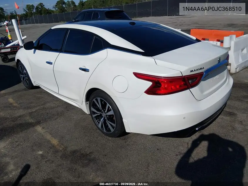 2018 NISSAN MAXIMA VIN 1N4AA6AP0JC368510 — фото 3