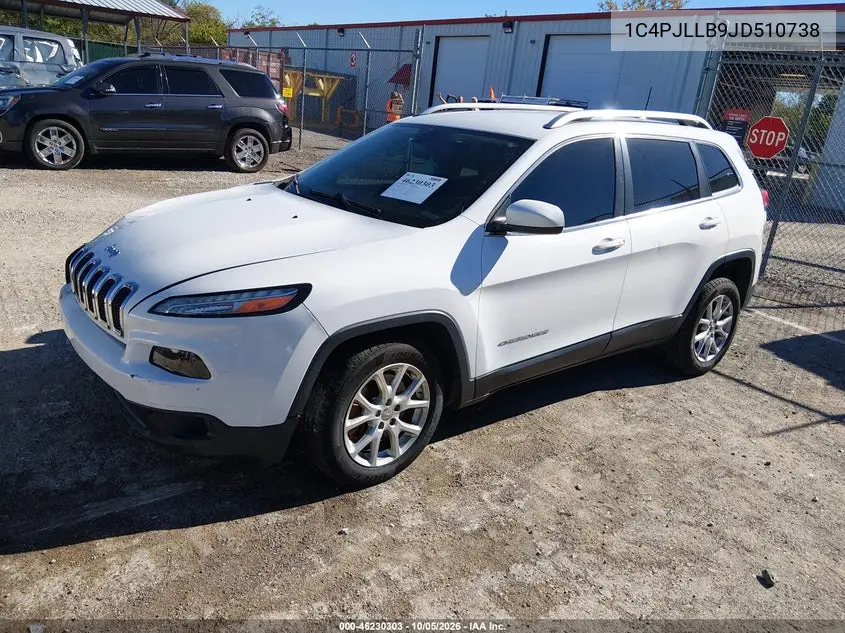2018 JEEP CHEROKEE VIN 1C4PJLLB9JD510738 — фото 2