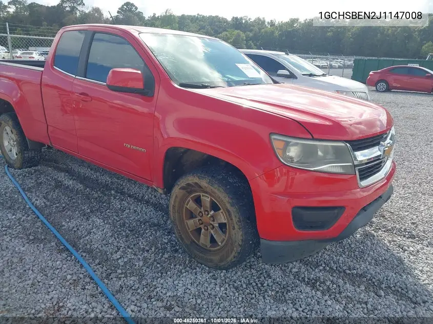 CHEVROLET COLORADO 2018, VIN 1GCHSBEN2J1147008