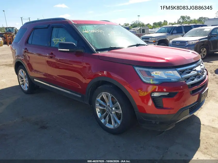 FORD EXPLORER 2018, VIN 1FM5K8D83JGB86345