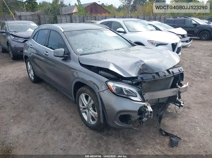 MERCEDES GLA-KLASSE 2018, VIN WDCTG4GB0JJ523290