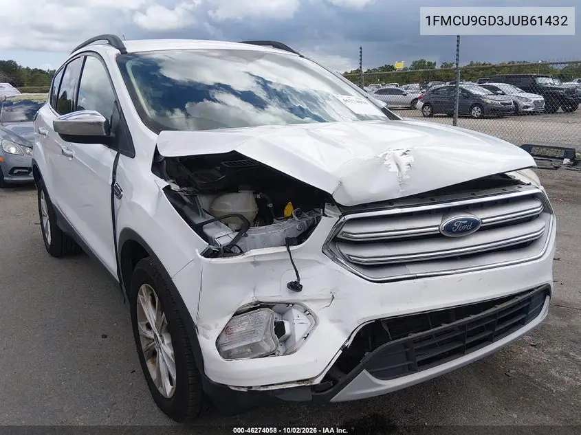 FORD ESCAPE 2018, VIN 1FMCU9GD3JUB61432