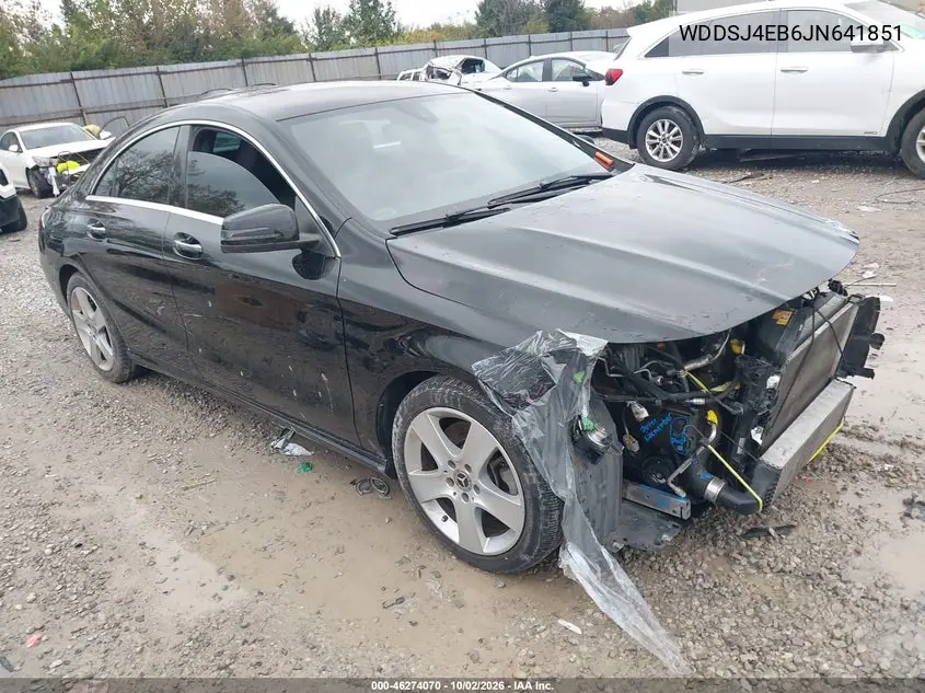 MERCEDES CLA-KLASSE 2018, VIN WDDSJ4EB6JN641851