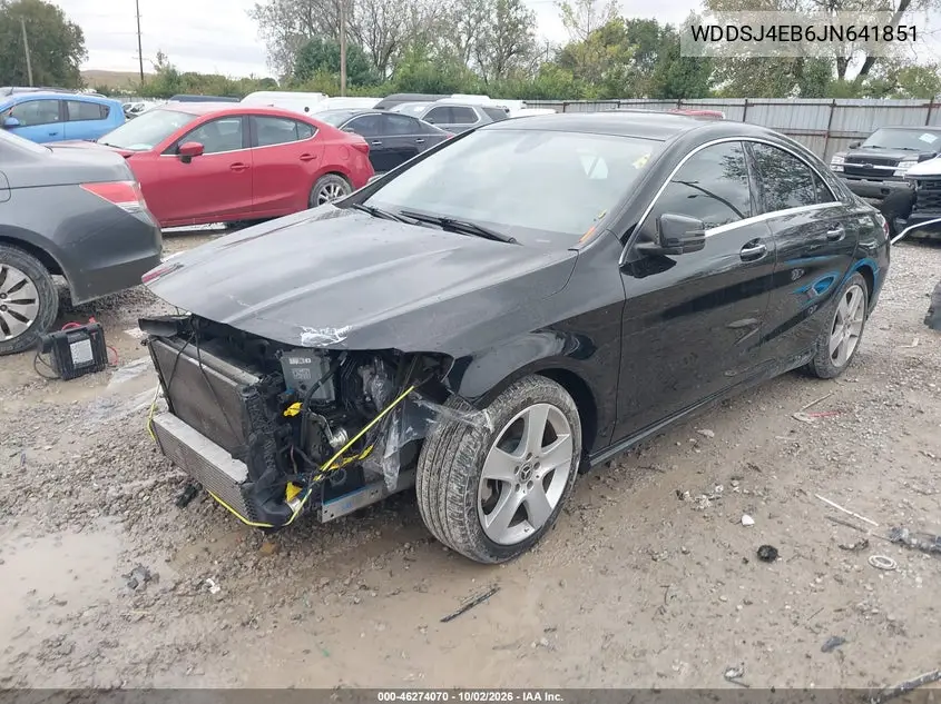 2018 MERCEDES CLA-KLASSE VIN WDDSJ4EB6JN641851 — фото 2