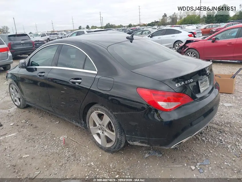 2018 MERCEDES CLA-KLASSE VIN WDDSJ4EB6JN641851 — фото 3