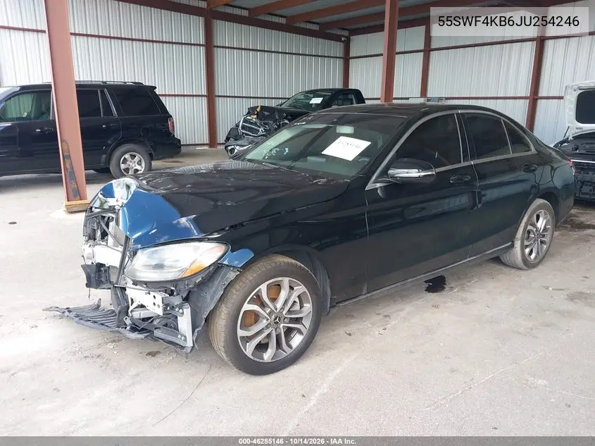 2018 MERCEDES C-KLASSE VIN 55SWF4KB6JU254246 — фото 2