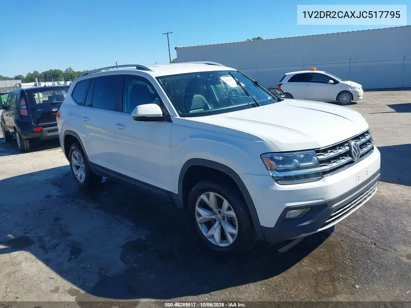 VOLKSWAGEN ATLAS 2018, VIN 1V2DR2CAXJC517795