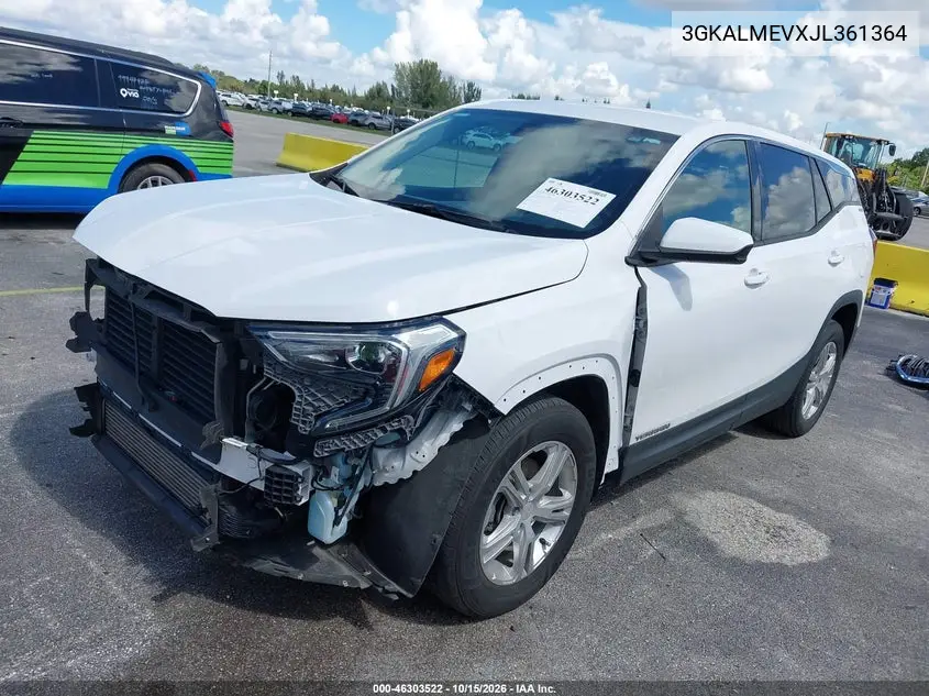 2018 GMC TERRAIN VIN 3GKALMEVXJL361364 — фото 2